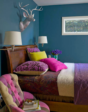 bedroom pain ideas with indigo color