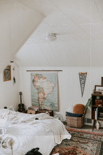 carpet in boho bedroom