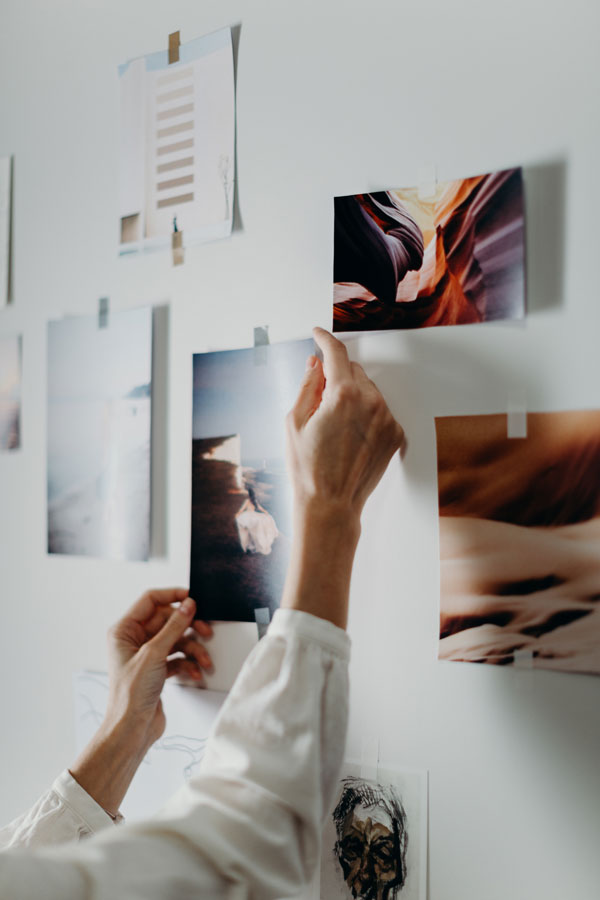 memory board on the wall