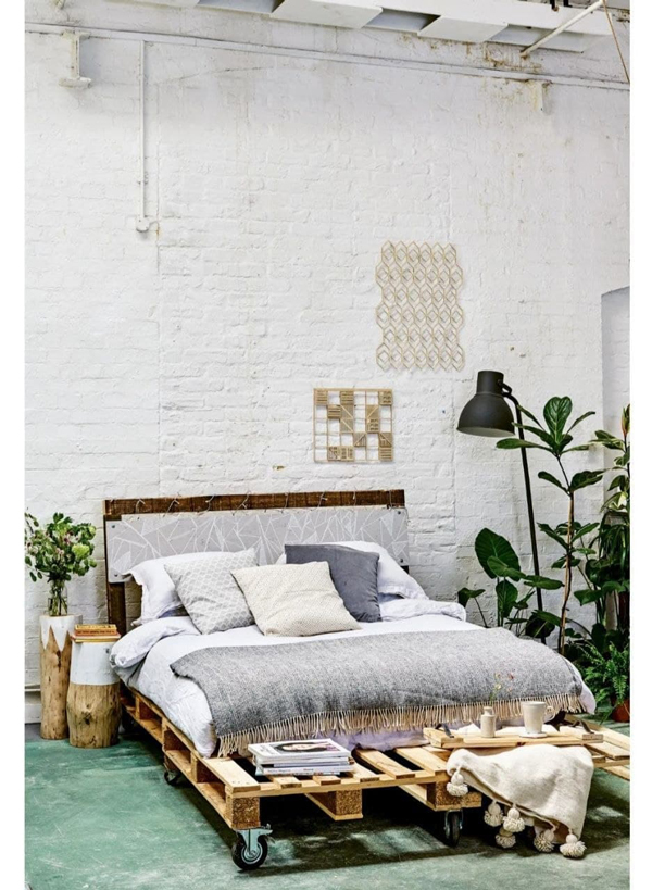 DIY pallet bed frame instruction step by step