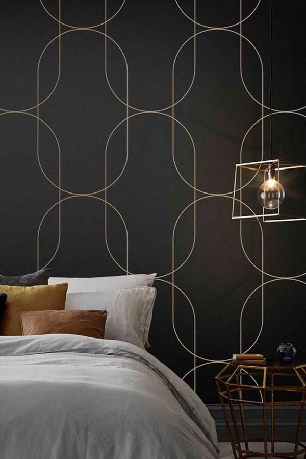 Geometric-wallpaper-for-bedroom