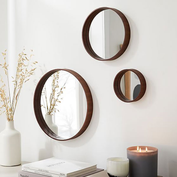 Three-piece-round-decorative-mirror