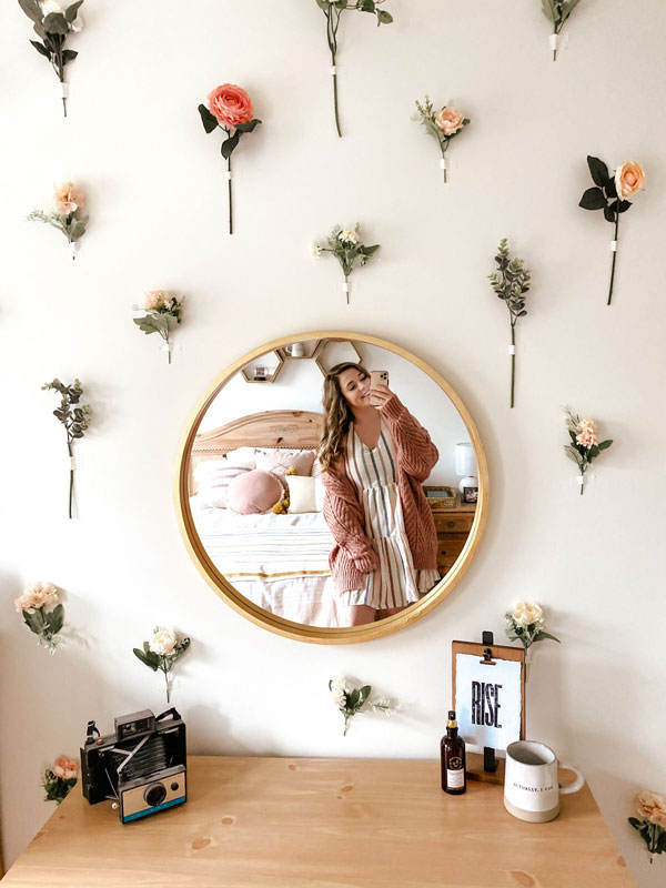 a-girl-with-flower-decoration-wall