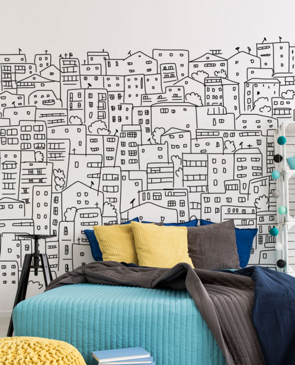 black-and-white-bedroom-wall-mural