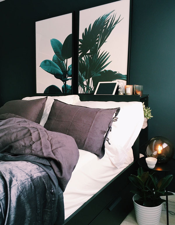 dark green wall