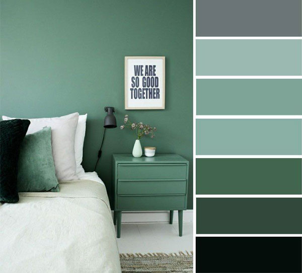 different-ranges-of-green-color-for-bedroom