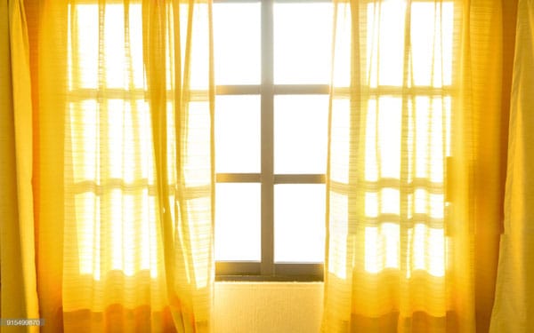 yellow curtains