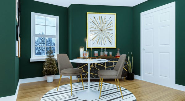 green-dining-room