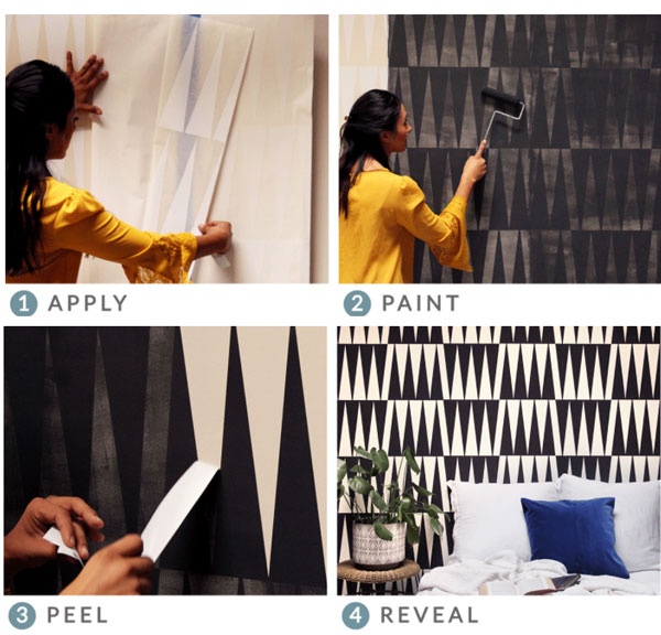 How to DIY wall mural stencils