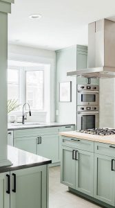 Kitchen-with-mint-green