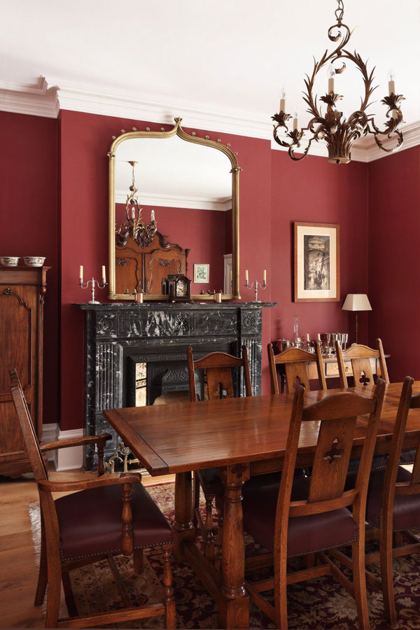 red-dining-room