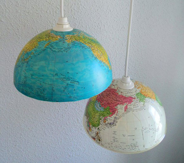 World Globe lamp DIY