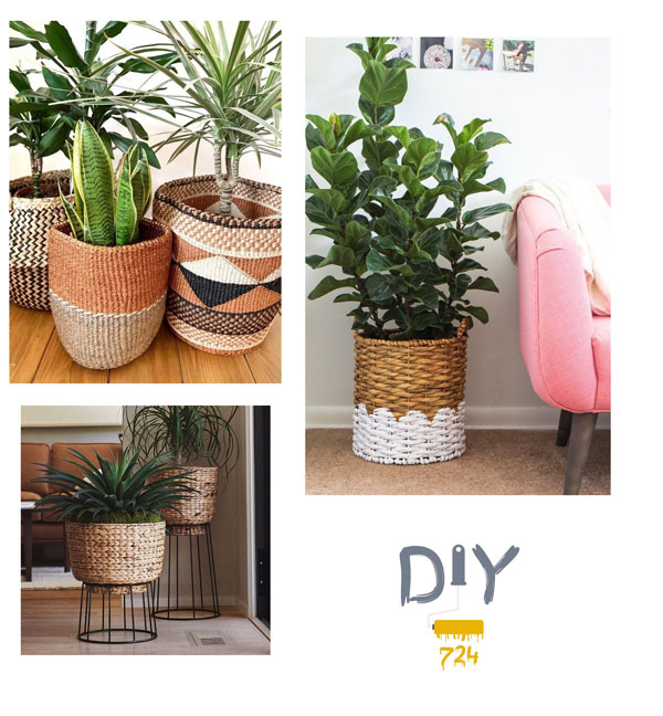 DIY-Scallop-Painted-Basket-Planter