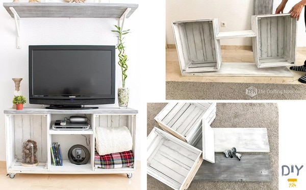 DIY rustic TV stand