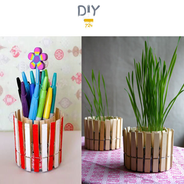 Vase-or-pencil-case-with-clothespins-crafts-