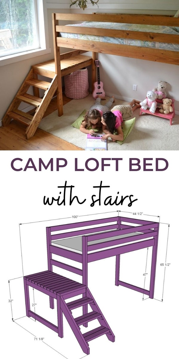 small rooms with diy loft bed