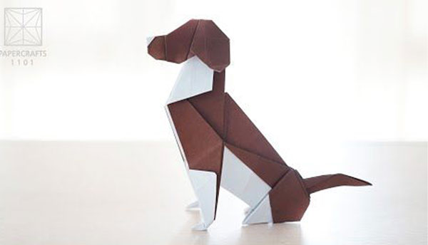 Origami-dog origami paper