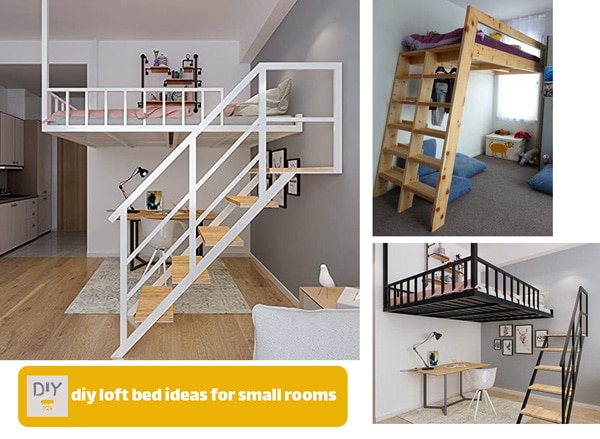 loft beds with ladder and stairs