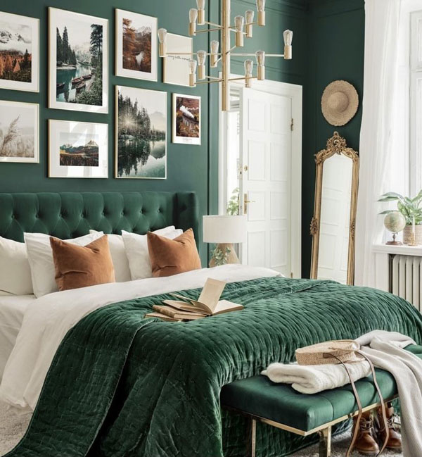 19+ best ideas to green color for bedroom walls - DIY724