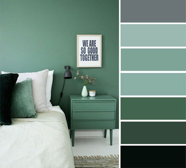 19 Best Ideas To Green Color For Bedroom Walls DIY724   Different Ranges Of Green Color For Bedroom 