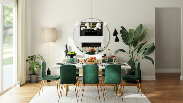 green-and-white-dining-room