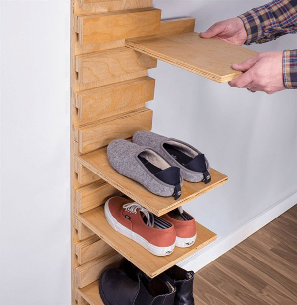 diy-shoe-rack-on-wall