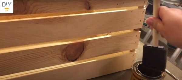 making-shoe-racks-paint-the-wood